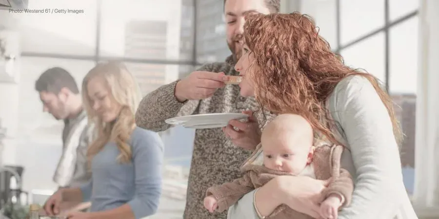 Managing domestic life with a new baby