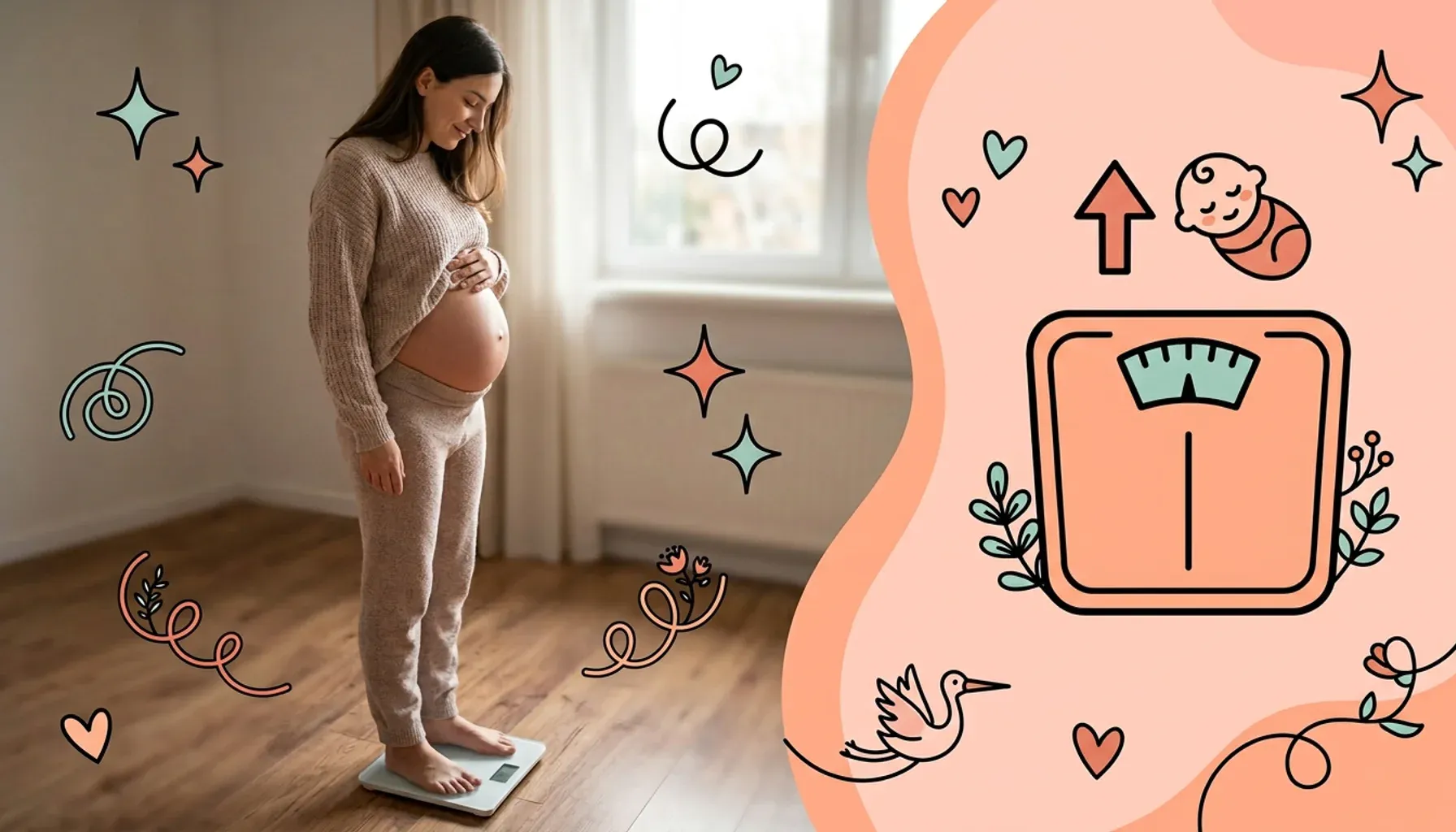 Normal weight gain for the first trimester