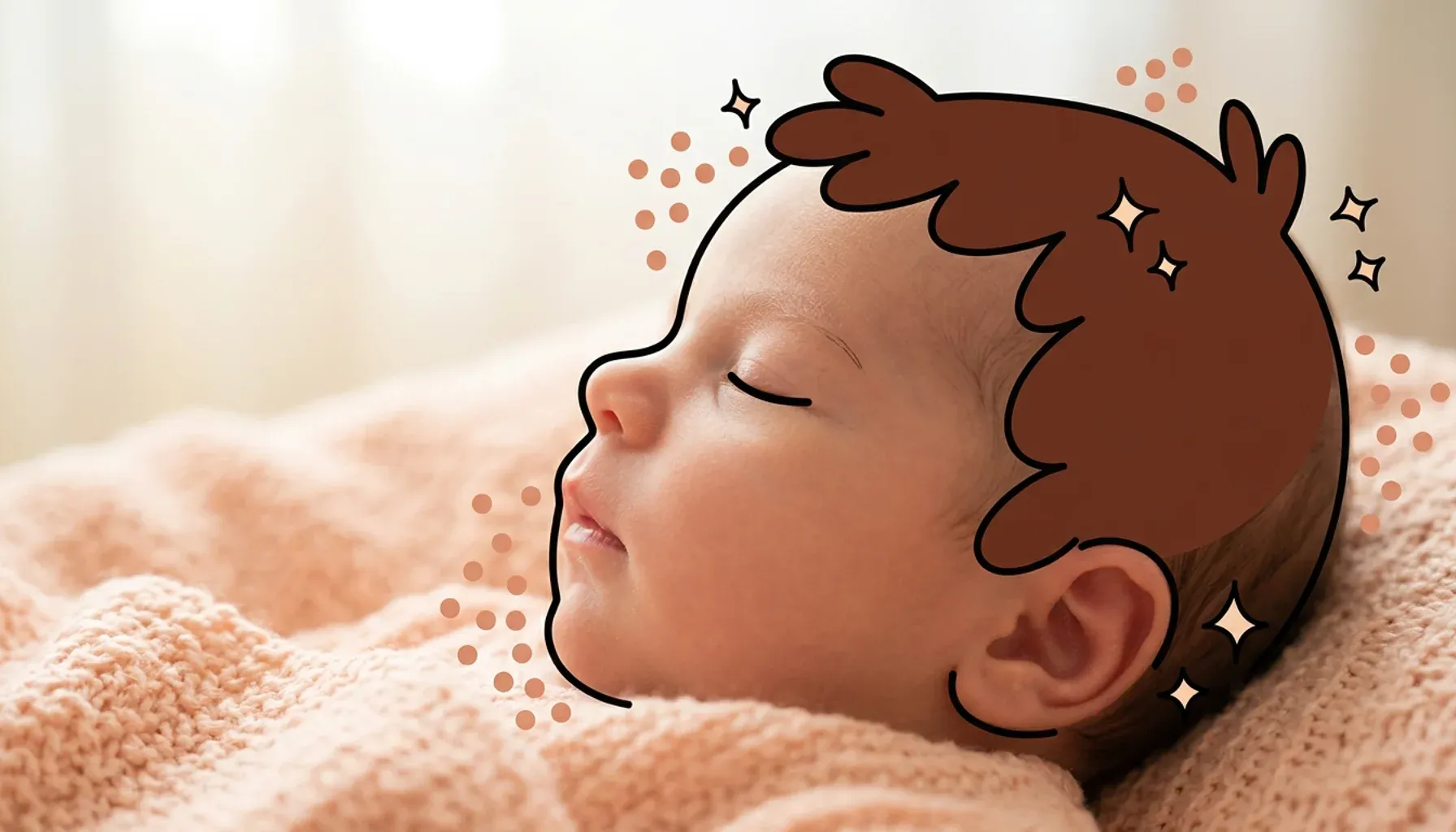 Baby’s unique features are now more distinguishable