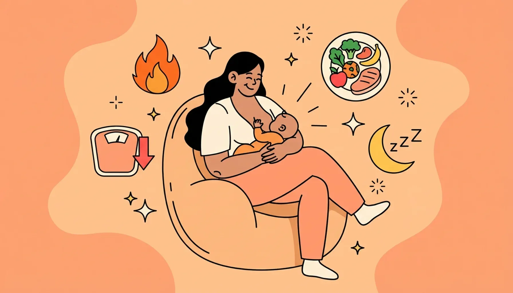 Breastfeeding helps mom lose weight