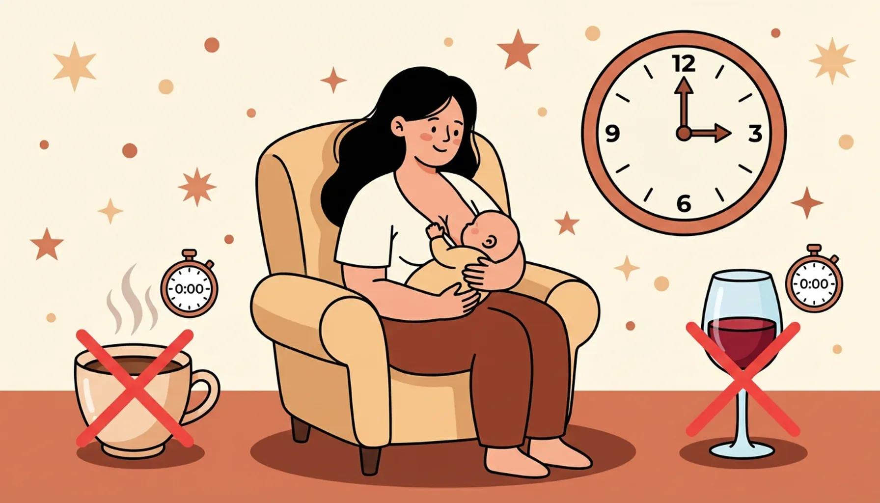 Coffee and wine: how they affect breastfeeding