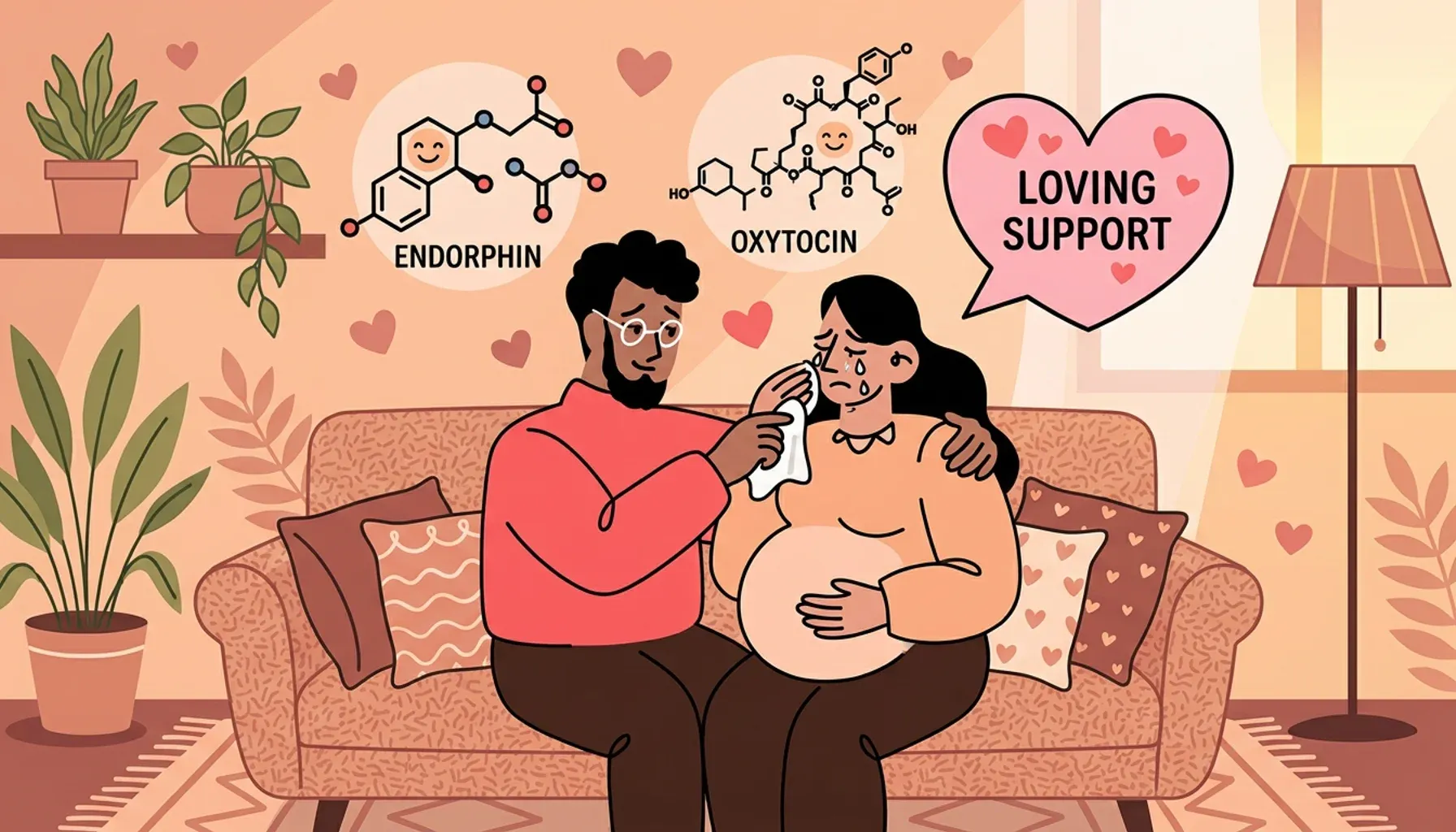 What should I do if my partner is crying?