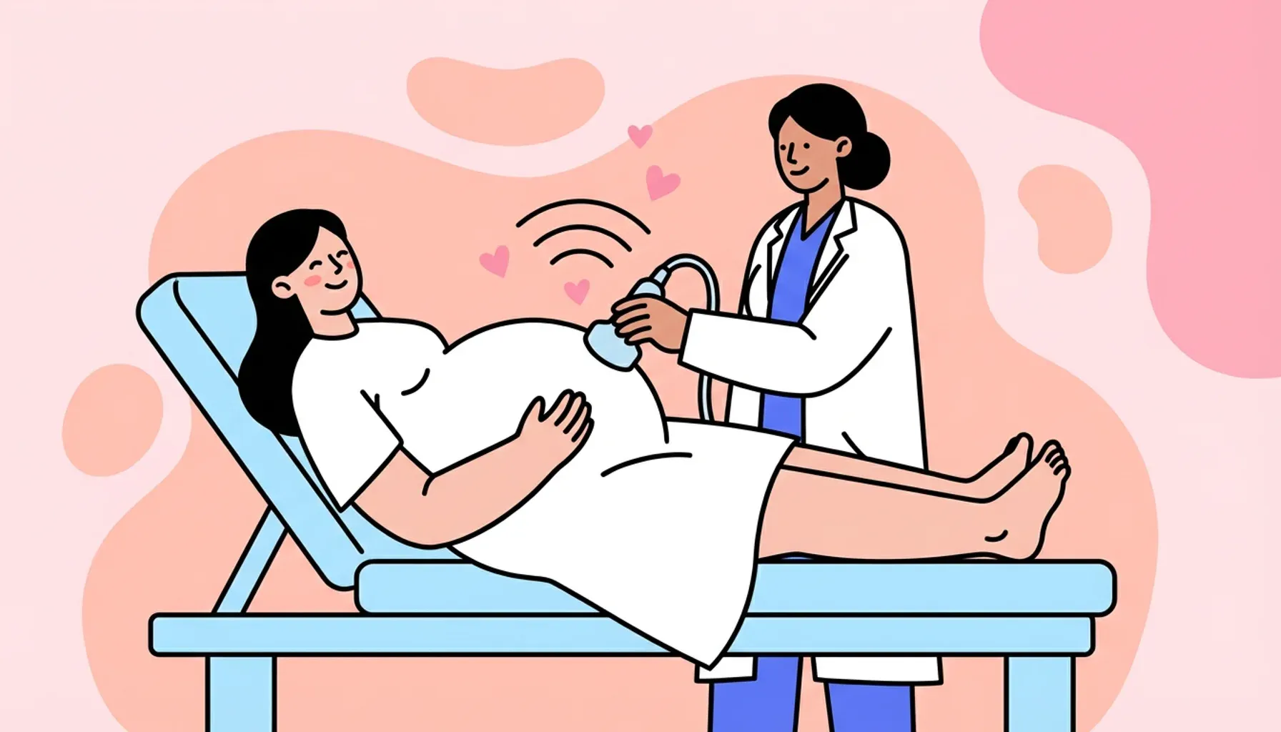 You can hear the baby’s heart beating