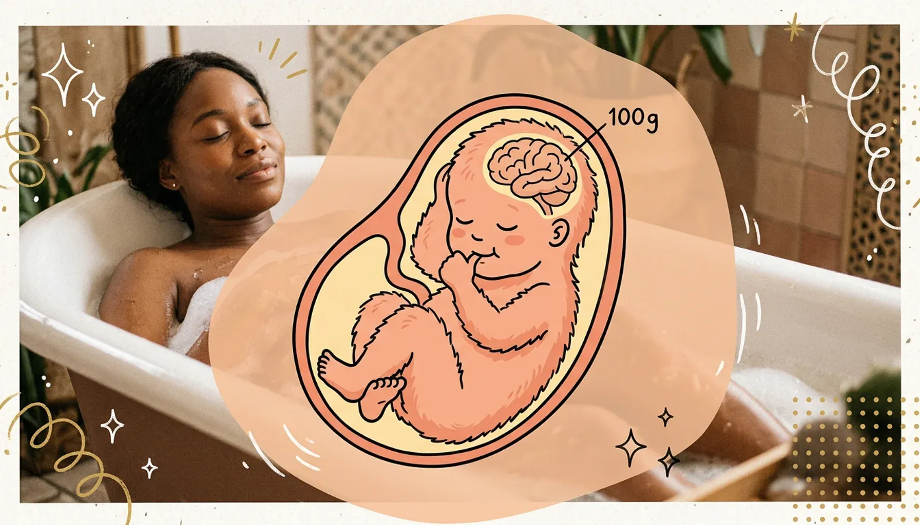 The baby is covered with fine hair