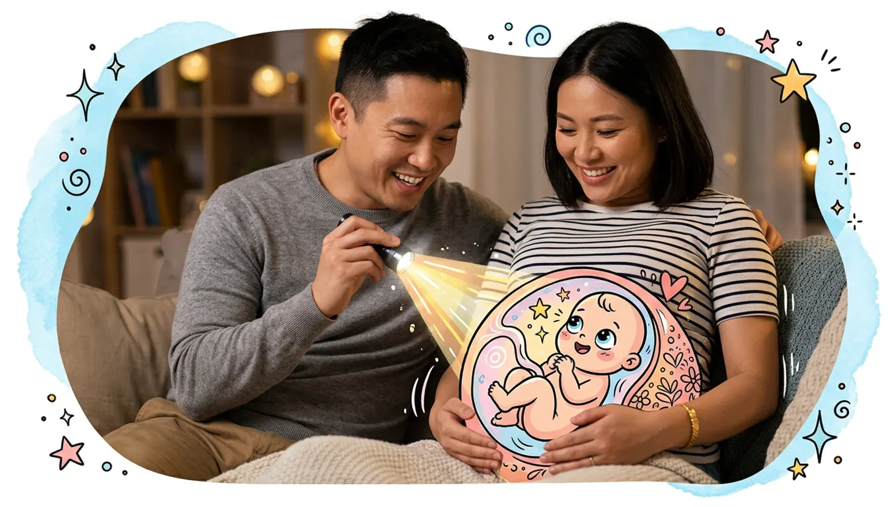 The baby can open their eyes