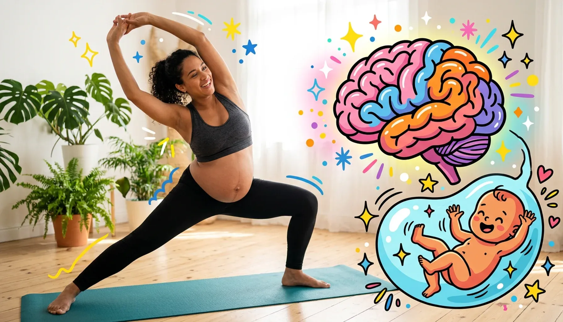 The baby’s brain is developing rapidly