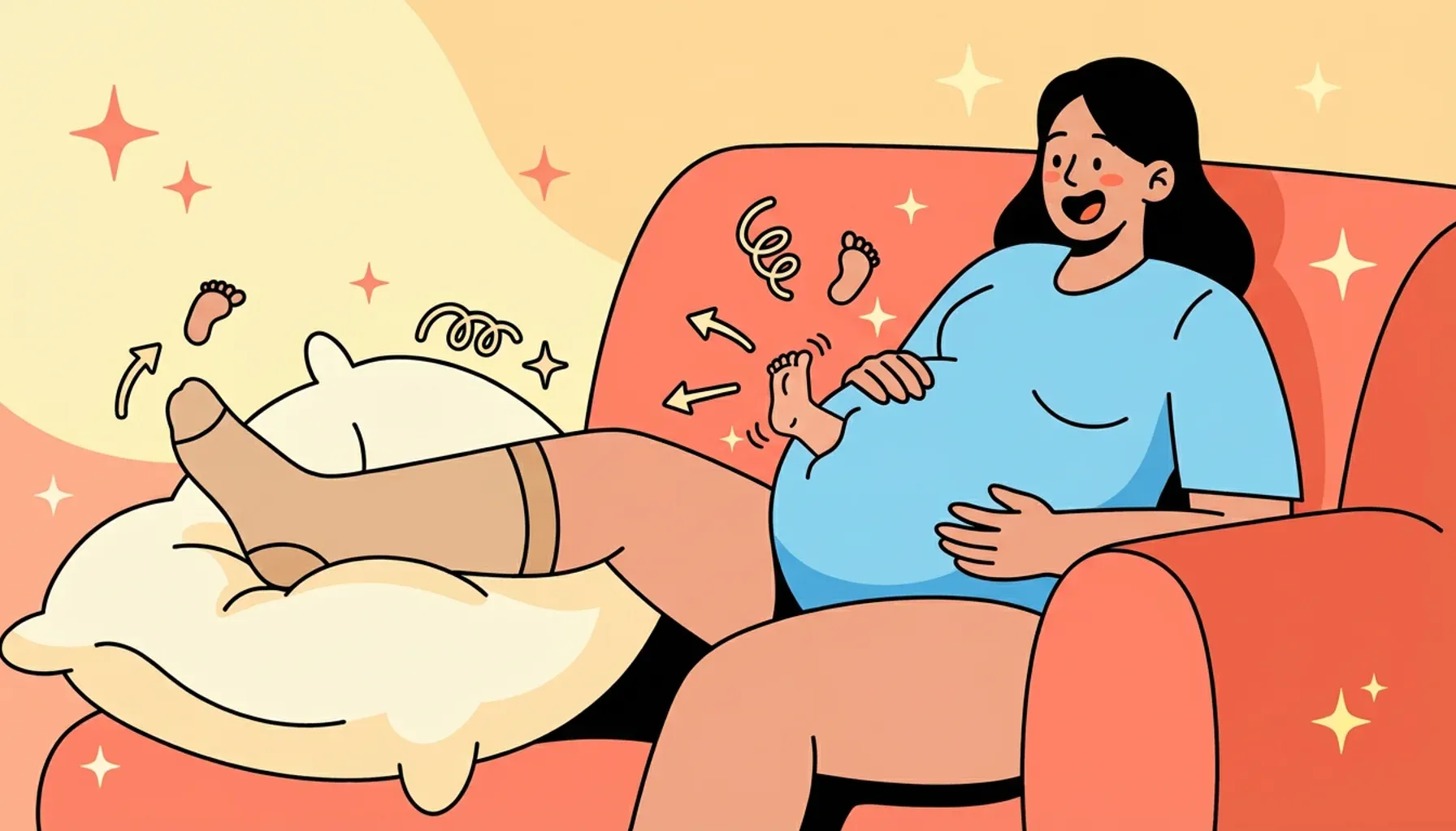 You can feel the baby’s movements more